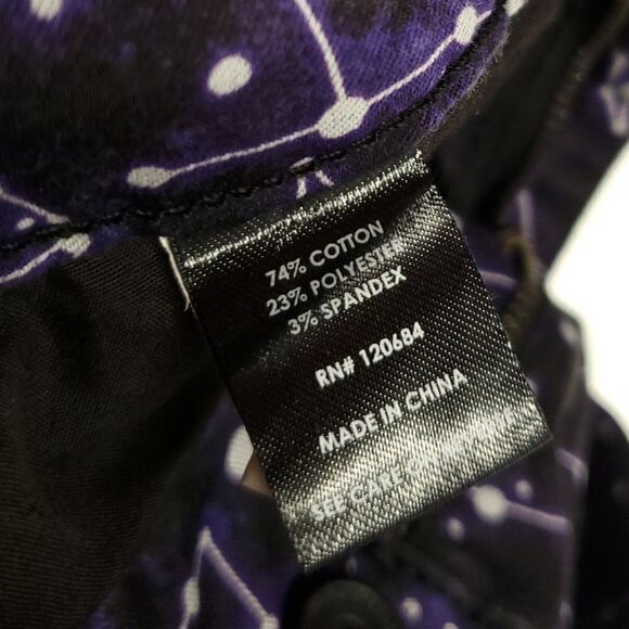 Hot Topic Blackheart Constellation Print Purple Super Skinny Jeans  Size 9 - Picture 11 of 11